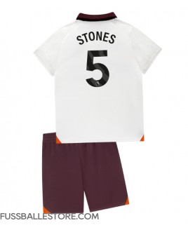 Günstige Manchester City John Stones #5 Auswärts Trikotsatzt Kinder 2023-24 Kurzarm (+ Kurze Hosen)